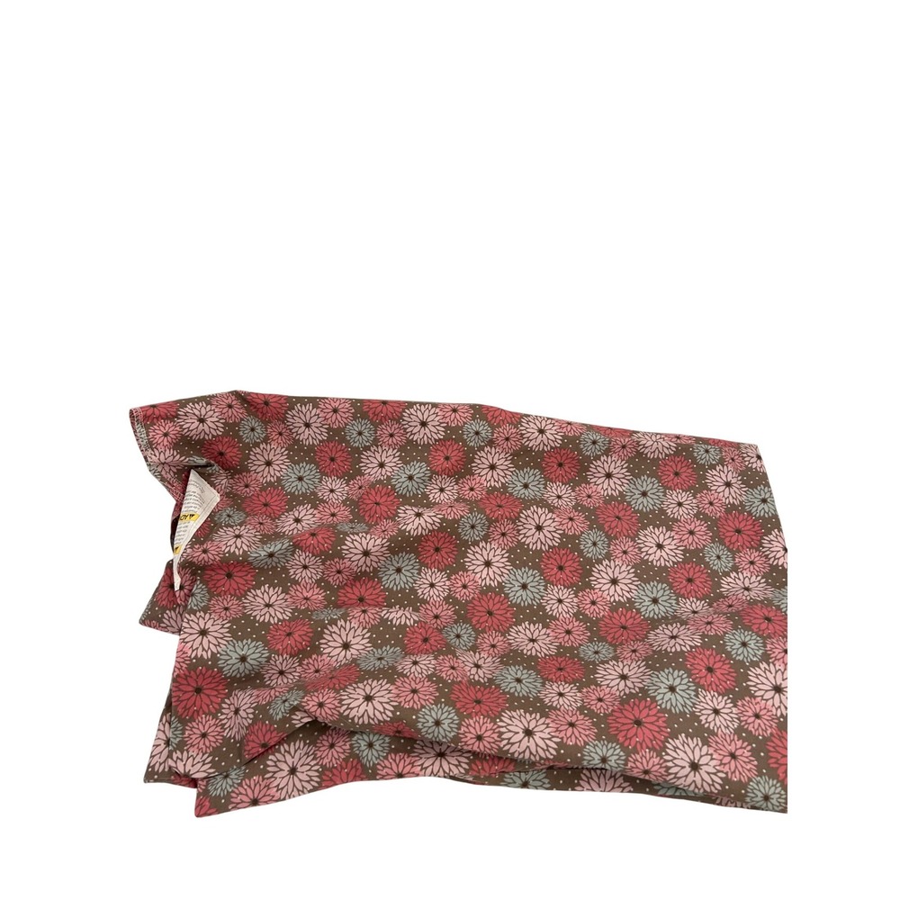 Graco Playard Sheet 27x39 Brown Pink Floral Cotton Blend Kids